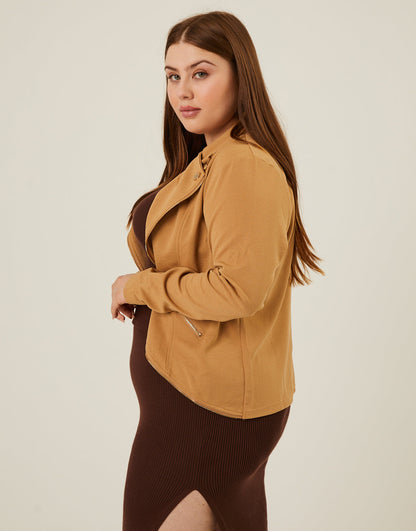 Plus Size Lightweight Zip Up Jacket