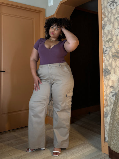 Plus Size Mini V-Cut Tee