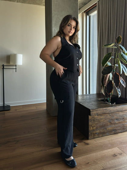 Plus Size Rose Halter Vest