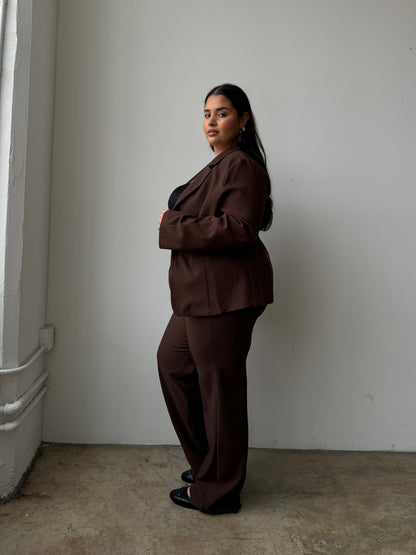 Plus Size Solid Trouser Pants